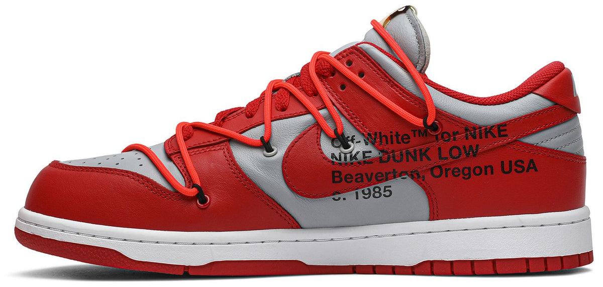 Off-White x Nike Dunk Low University Red detail