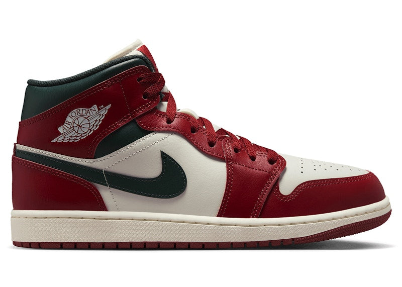 Air Jordan 1 Mid Redstone Midnight Green