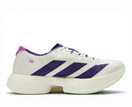 Adidas Adizero Adios Pro 4 White Purple Lime - Running Shoes