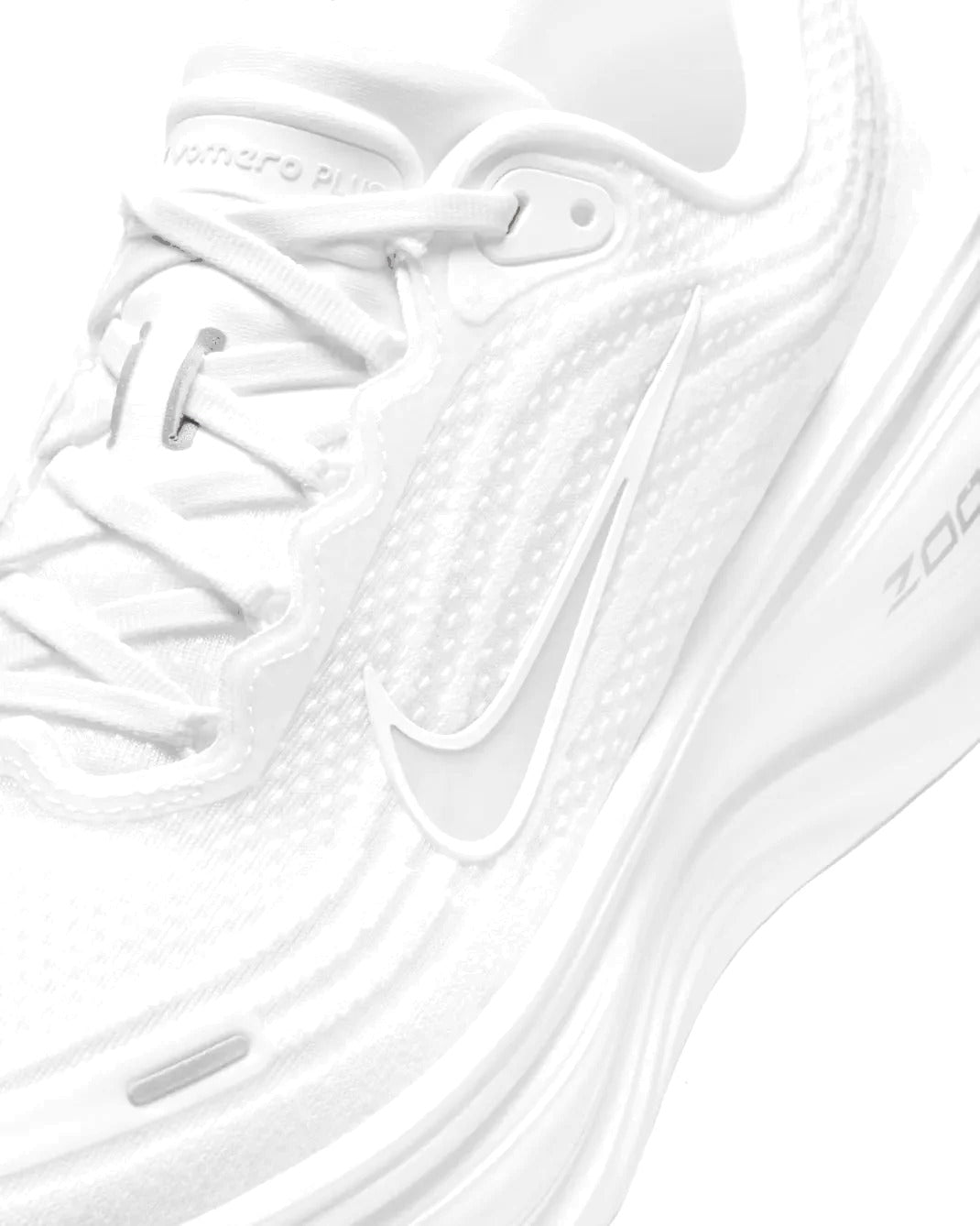 Nike Vomero Plus White Metallic Silver Light Smokey Grey - Running Shoes