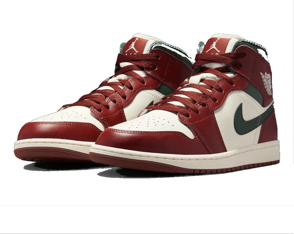 Air Jordan 1 Mid Redstone Midnight Green